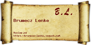 Brumecz Lenke névjegykártya